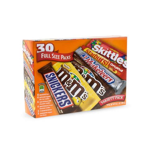 M&M Mars One Stop Variety Pack (30 ct.) - Sam's Club | Chocolate pack, Variety pack, Skittles