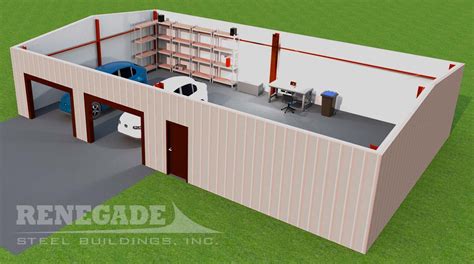 30x50 Metal Building | 30x50 Steel Building | Renegade Steel Buildings