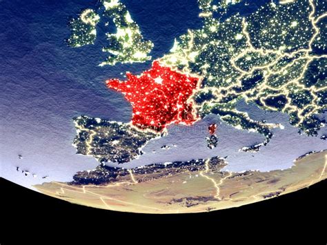 France at night from space stock photo. Image of countries - 135779846