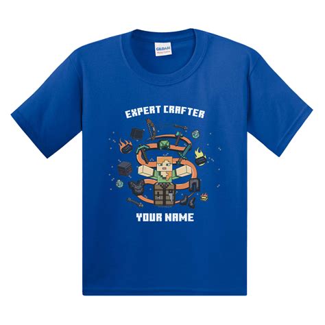 Minecraft Alex Expert Crafter Personalized Kids Short Sleeve T-Shirt | Official Minecraft Shop