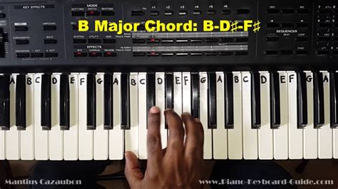 How to Play the B Major Chord on Piano and Keyboard - YouTube