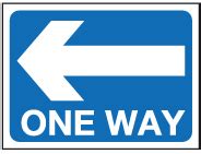 One way left sign | Traffic Signs | Safety Signs & Notices Ltd