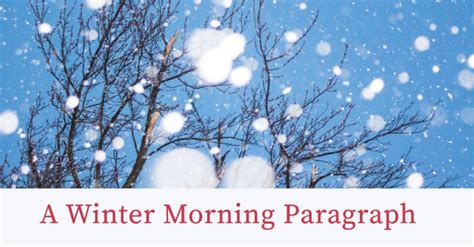 A Winter Morning Paragraph For Class 6, 7, 8, 9, 10, 11 and 12