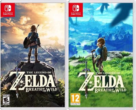 Zelda: Breath of the Wild - North American vs. European boxart comparison