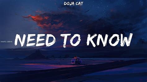 Doja Cat ~ Need To Know # lyrics - YouTube