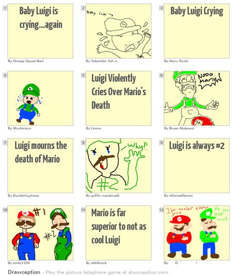 Baby Luigi is crying...again - Drawception