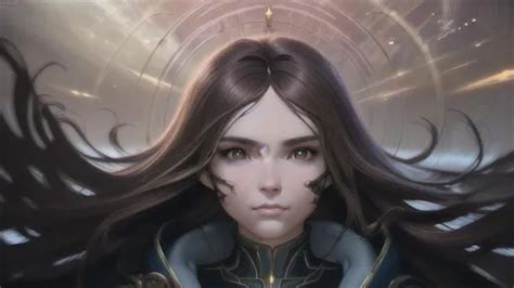 Destiny Sharing with intricate brown hair and with c... | OpenArt