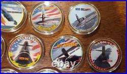 Lot of 18 US Navy Submarine Challenge Coins SSBN /SSGN Ballistic Missile Sub | Navy Challenge Coin