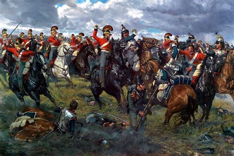 1815 Waterloo. Lifeguards attack 4th Cuirassiers - Karl Kopinski | Arte militar, Militar ...
