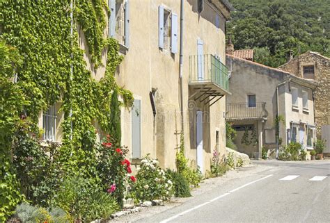 French Village Street. Provence France Stock Photo - Image of narrow ...