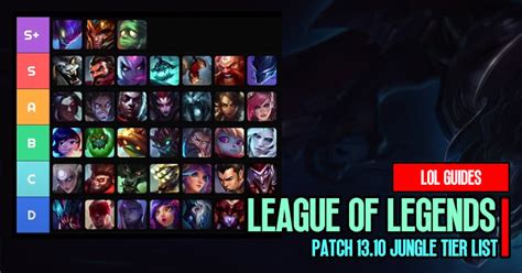 League of Legends Jungle Tier List in Patch 13.10