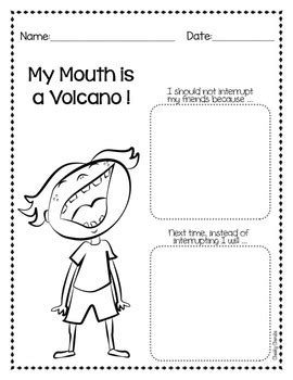 My Mouth is a Volcano - Activities by Cheeky Cherubs | TpT