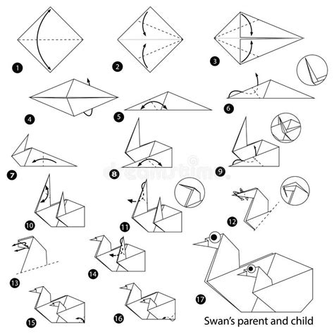 Step by Step Instructions How To Make Origami a Swan Parent and Child ...