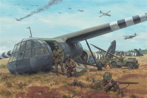 British Paratrooper & Horsa Glider Westfront Europe | Operation market garden, Military artwork ...