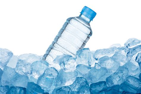 Water Bottle And Ice Cube Stock Photo - Download Image Now - Water Bottle, Ice Cube, Ice - iStock