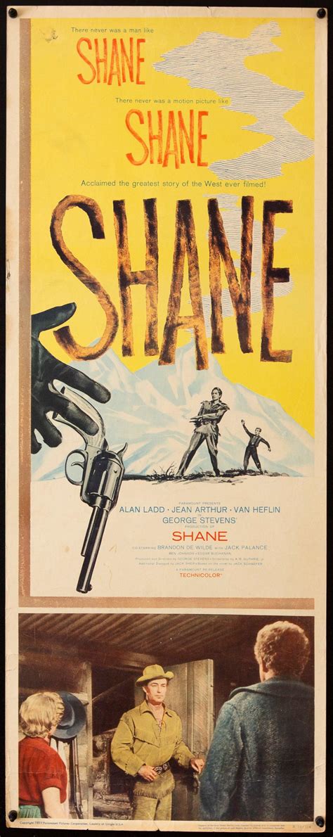 Shane Movie Poster 1959 RI Insert (14x36)