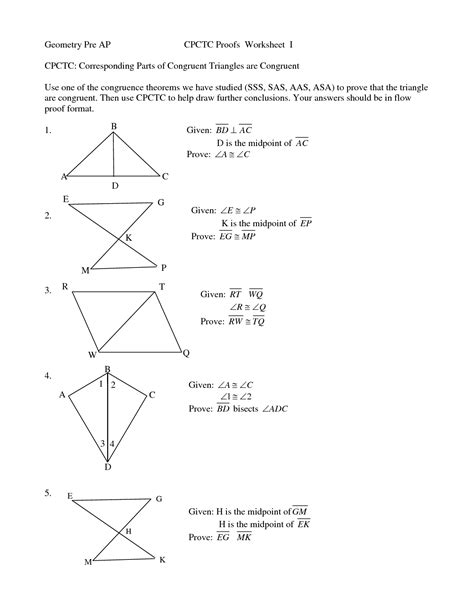 triangle congruence worksheet - Google Search | Triangle worksheet, Geometry worksheets ...