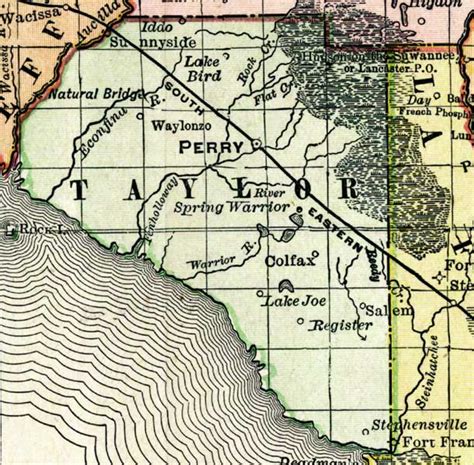 Map of Taylor County, Florida, 1898