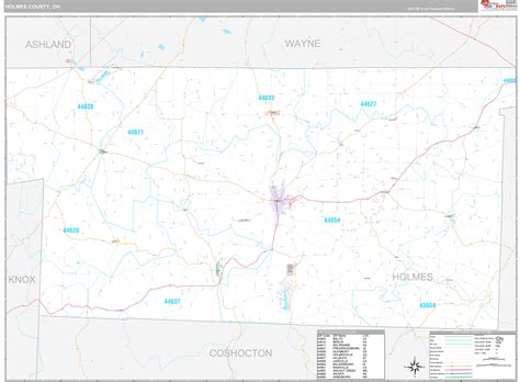 Holmes County, OH Wall Map Premium Style by MarketMAPS