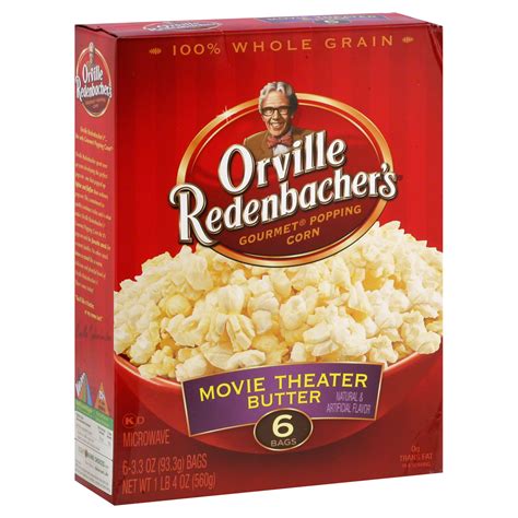 Orville Redenbacher's Popping Corn, Gourmet, Movie Theater Butter, 6 - 3.3 oz (93.3 g) bags [1 ...