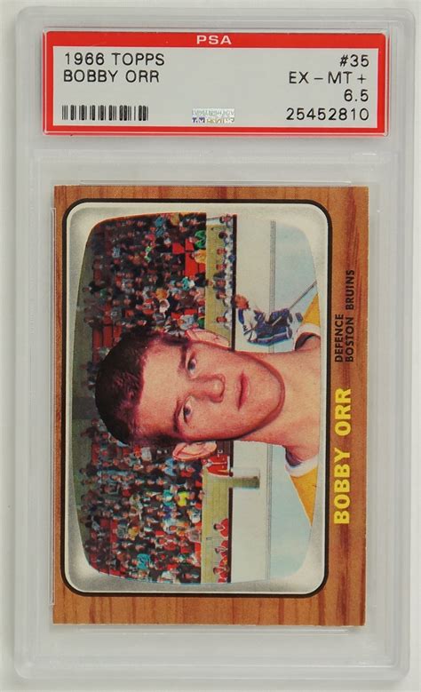 Lot Detail - Bobby Orr 1966 Topps Rookie Card #35 PSA 6.5 EX/MT+