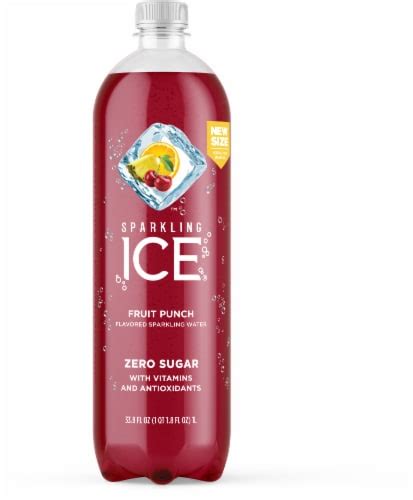 Sparkling Ice® Fruit Punch Flavored Sparkling Bottled Water, 1 liter ...