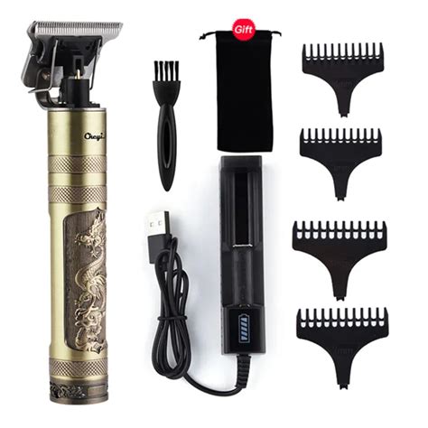 USB Rechargeable T9 Baldheaded Hair Clipper Electric hair trimmer ...