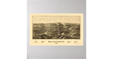 Walden, NY Panoramic Map - 1887 Poster | Zazzle