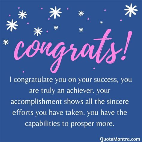 Congratulations Wishes On Success - QuoteMantra