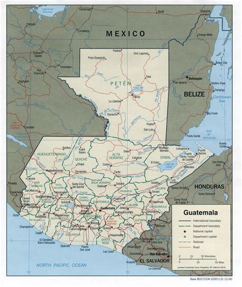 Mapa Político de Guatemala 2000 - Tamaño completo