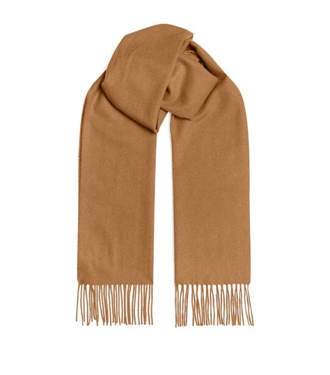 Mens Johnstons of Elgin brown Vicuna Wool Scarf | Harrods UK