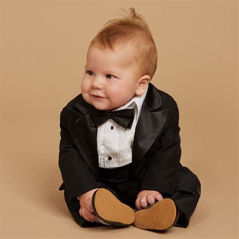 Beau KiD - Boys 5 Piece Black Tuxedo Suit | Childrensalon