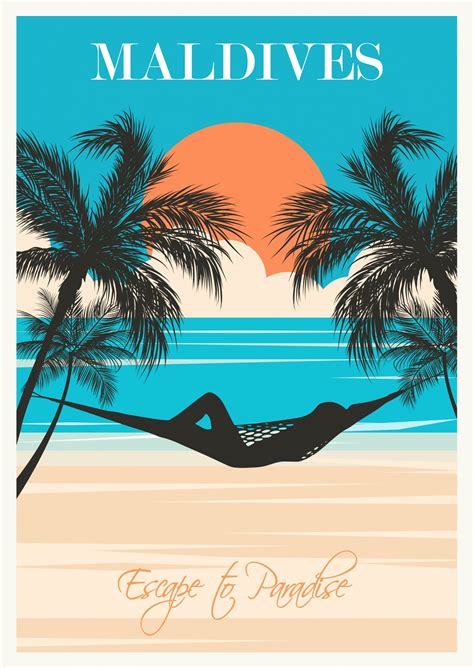 Maldives Tropical Travel Poster Free Stock Photo - Public Domain Pictures