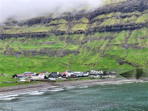 Tjørnuvík Faroe Islands Stock Photo - Download Image Now - Aerial View, Bay of Water, Beach - iStock