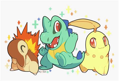 Johto Shiny Starters - Pokemon Gen 2 Shiny Starter, HD Png Download ...