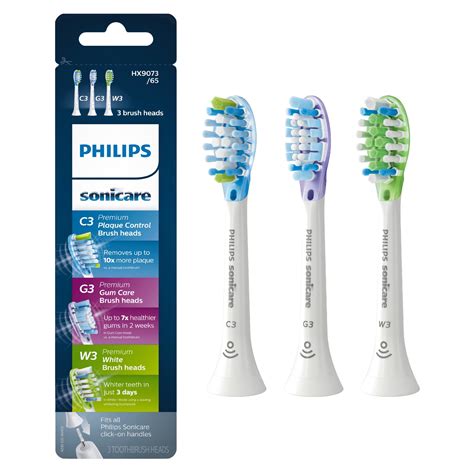 Philips Sonicare Replacement Toothbrush Head Variety Pack - 1 Premium Plaque Control + 1 Premium ...