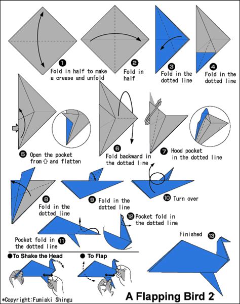 How To make A Flapping Bird Origami | Origami Tutorial