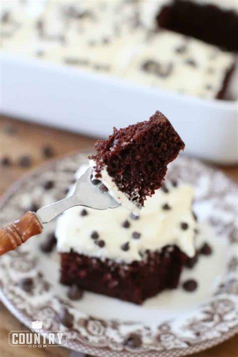 One Bowl Chocolate Cake with Creamy Frosting - The Country Cook