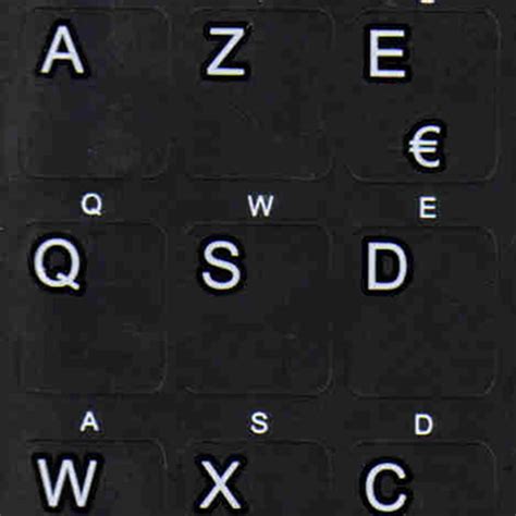 FRENCH AZERTY KEYBOARD STICKERS BLACK | Online-Welcome.com