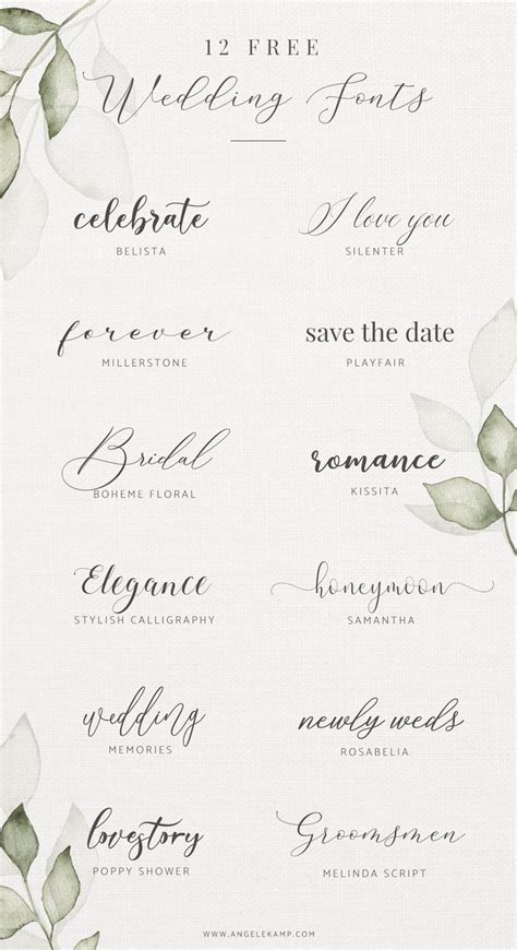Free Wedding Fonts | Free wedding fonts, Wedding fonts, Wedding ...
