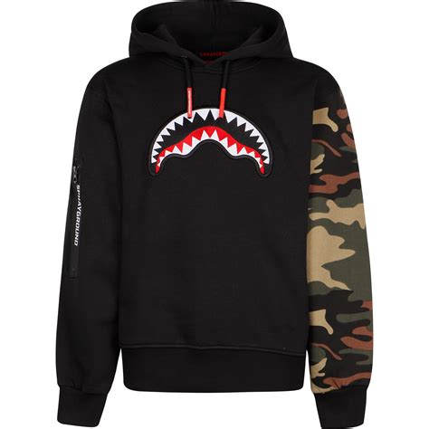 Sprayground Shark Logo Hoodie in Black - BAMBINIFASHION.COM