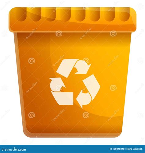 Paper Recycle Bin Icon, Cartoon Style Stock Vector - Illustration of icon, cans: 160348248