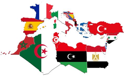 Mediterranean Countries Flag-Map by CaptainVoda on DeviantArt