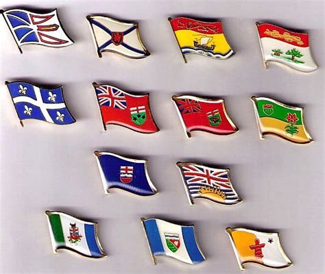 Complete Set of 13 Canada Province Territory Flag Pins | Flag pins, Canadian provinces, Flag