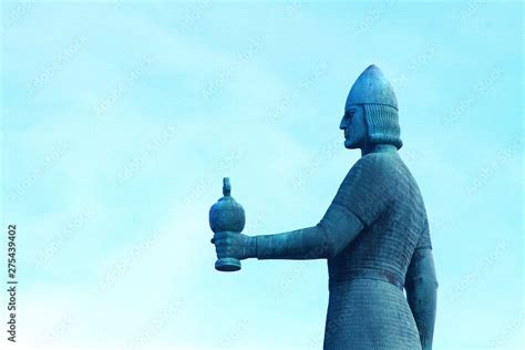 Europe,Norway, Trondheim. Olav Tryggvason statue Stock Photo | Adobe Stock