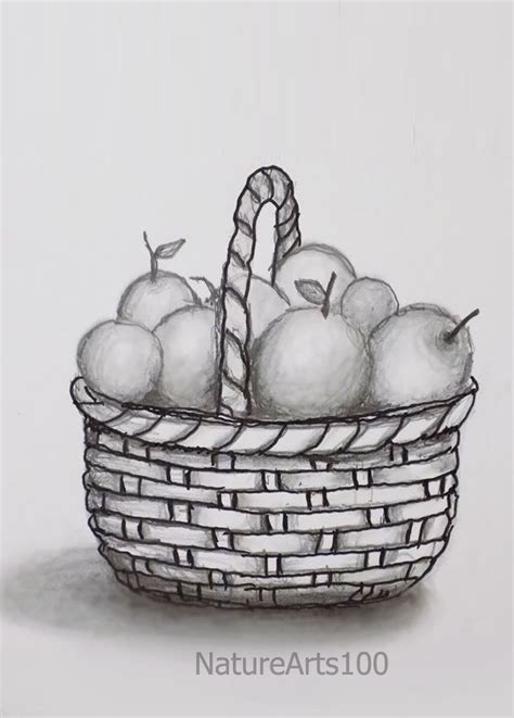 Still life Pencil Shading, Draw a Basket , Easy Sketch still-life drawing video | Still life ...