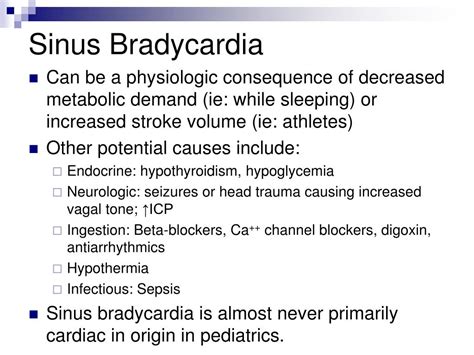 Sinus Bradycardia Causes