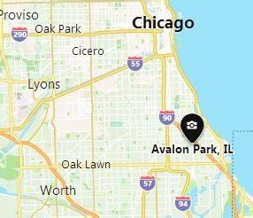 Avalon Park [Chicago nbhd], Illinois Area Map & More