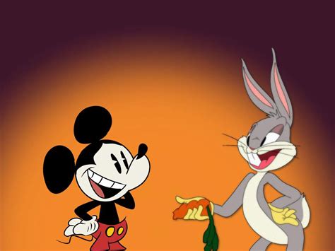 Mickey Mouse and bugs bunny | Cartoon Amino