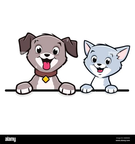 Cartoon Dog Cat Animal Frame Border Stock Vector Image & Art - Alamy